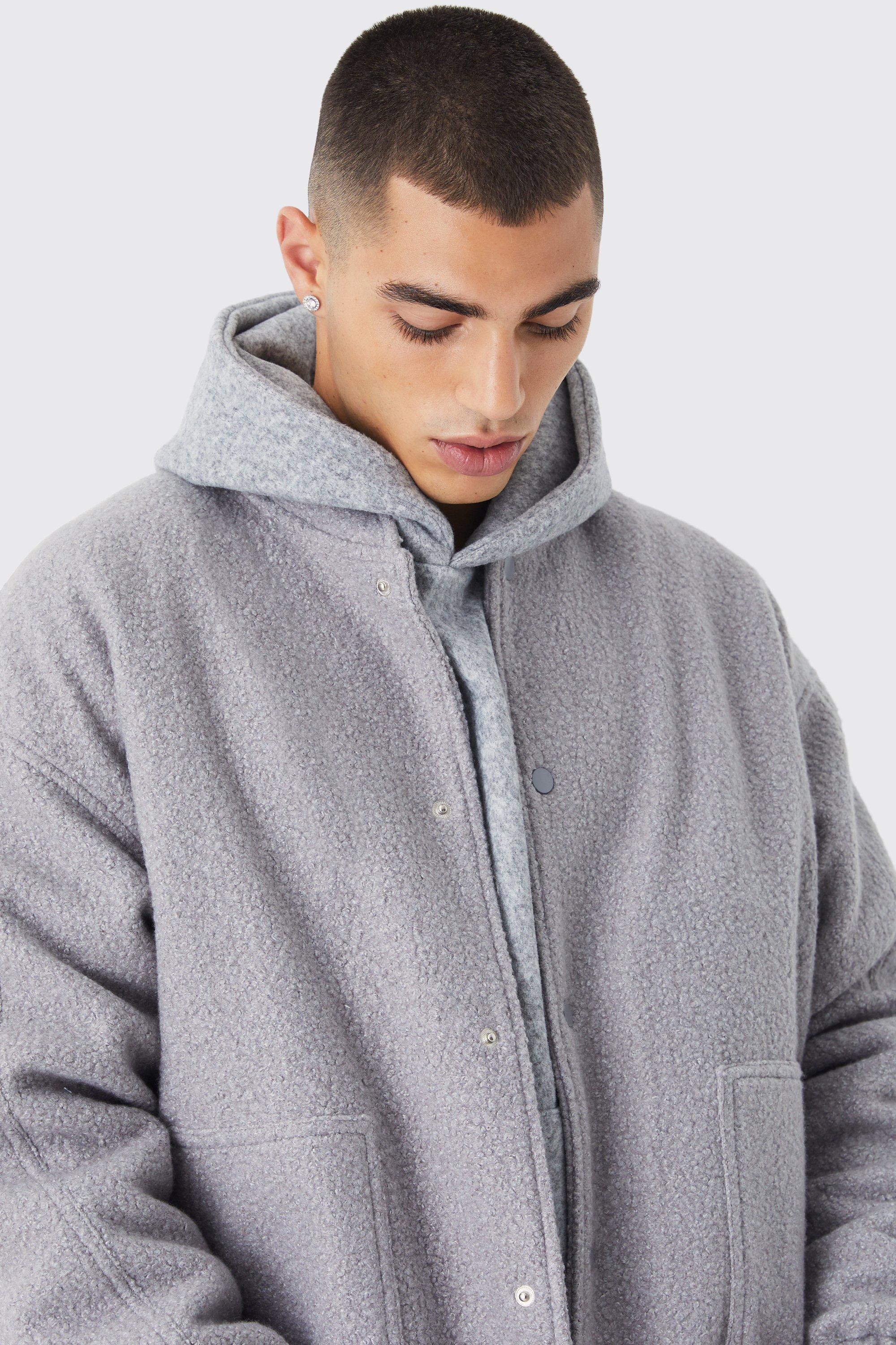 Oversized fleece clearance jacket men's